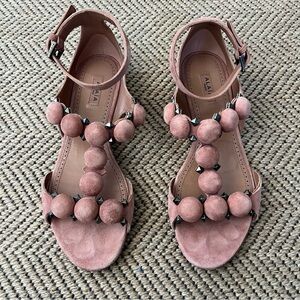 ALAIA La Bombe Flat Suede Sandal